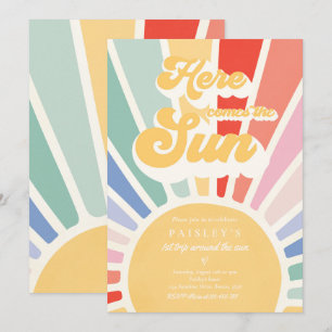 Invitation  Voici Le Soleil 2e Anniversaire Arc-En-Ciel Muté