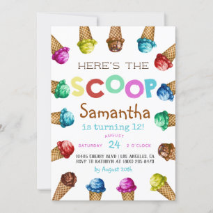 Invitation Voici l'invitation d'anniversaire de la Crème de g