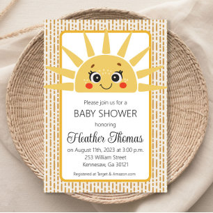 Invitation Voici l'invitation du Baby shower solaire