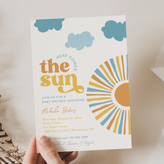 Invitation Voici L'Invitation Du Baby shower Soleil (Créateur téléchargé)