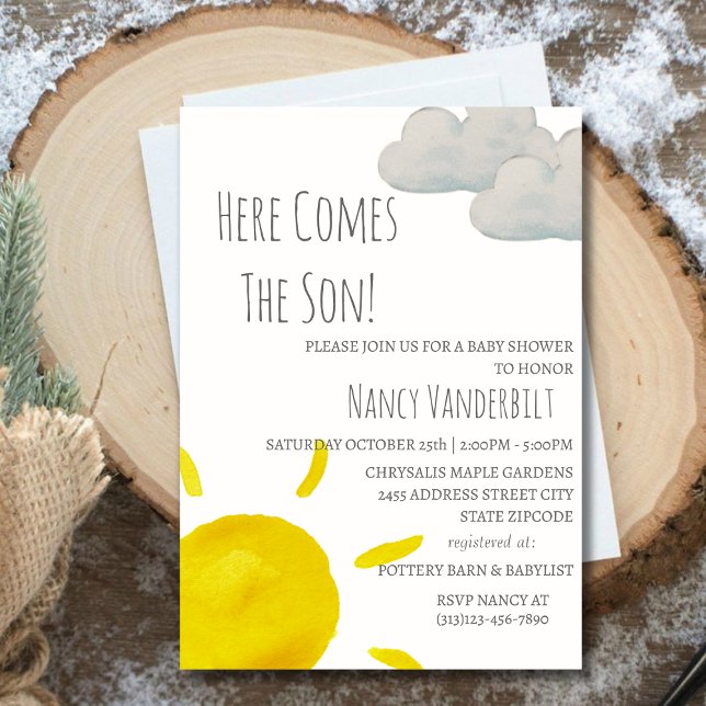 Invitation Voici l'invitation du Baby shower Sun (Créateur téléchargé)