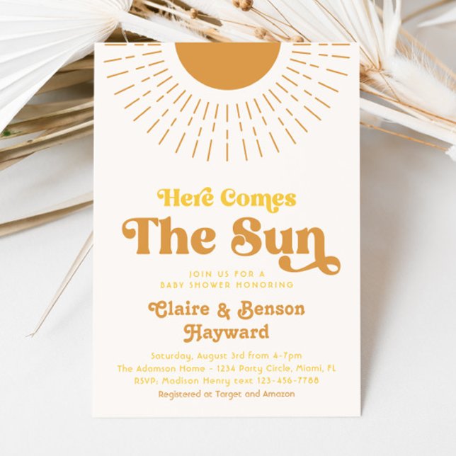 Invitation Voici l'invitation du Baby shower Sun Co-Ed (Créateur téléchargé)