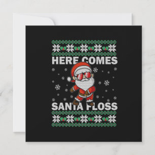 Invitation Voici Père Noël Floss UGLY Pajama de Noël Hommes F