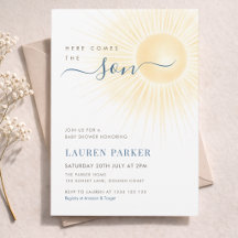 Voici venir le petit garçon Baby Shower