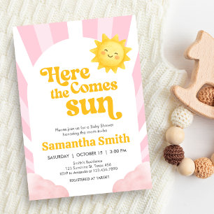 Invitation Voici venir le soleil Baby Shower