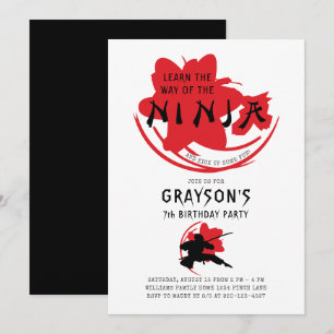 Invitation Voie de la fête d'anniversaire de Ninja