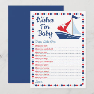 Invitation Voilier Voiliers Nautiques Pour Baby shower Jeu