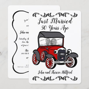 Invitation Voiture d'antiquités du 50e anniversaire
