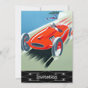 Invitation voiture de course