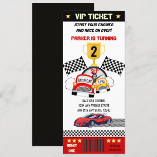 Invitation Voiture de course Anniversaire