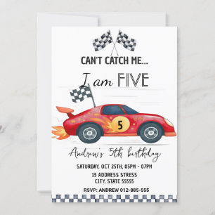 Invitation voiture de course de sport personnel