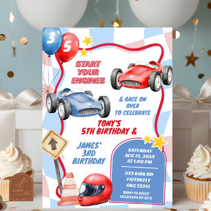 Invitation Voiture De Course Garçons Joyen Anniversaire