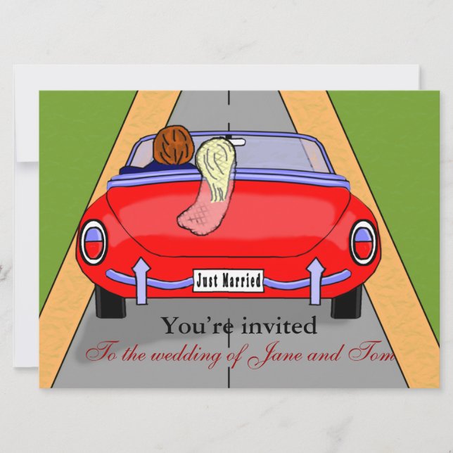 Invitation Voiture de mariée (Devant)