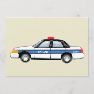 Invitation Voiture de police fière