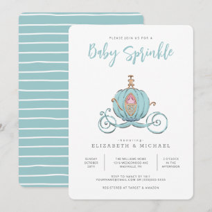 Invitation Voiture de princesse Cendrillon   Baby Sprinkle Fi