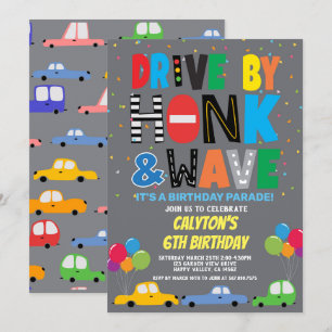 Invitation Voiture Par Garçon Anniversaire Parade Voitures Co