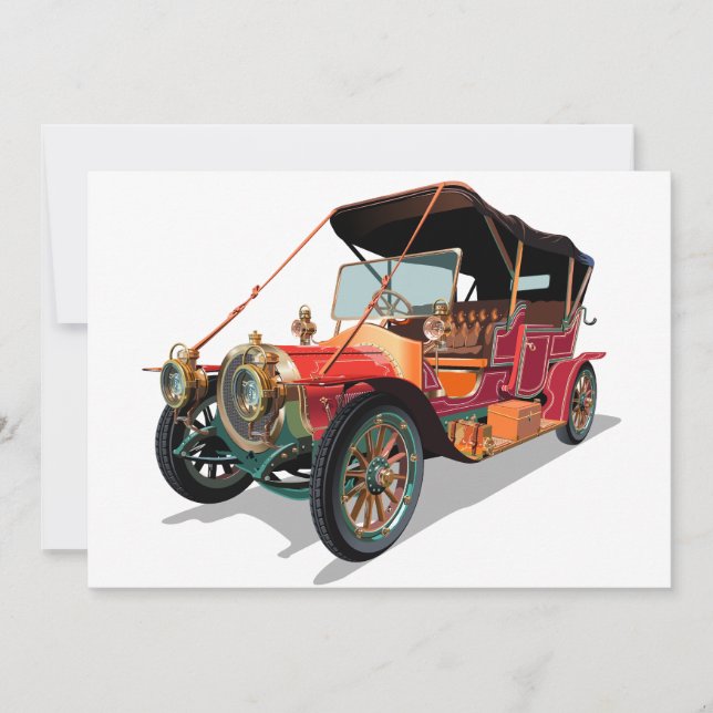 Invitation Voiture Vintage (Devant)