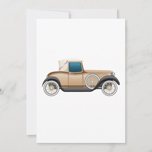 Invitation Voiture Vintage (Devant)