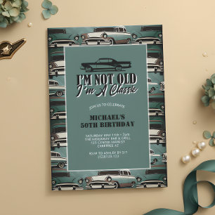Invitation Voitures Classiques Anciennes 50e Anniversaire