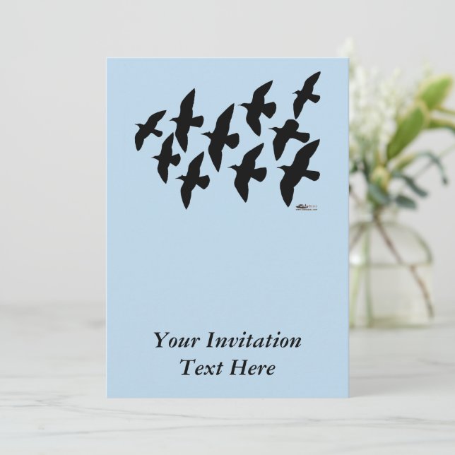 Invitation Vol de pigeons (Debout devant)