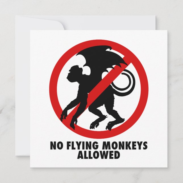 Invitation Voler la fête des singes (Devant)