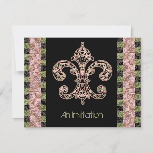 Invitation Voodoo Fleur de lis (Devant)