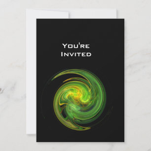 Invitation VORTEX CLAIR jaune clair orange vert noir