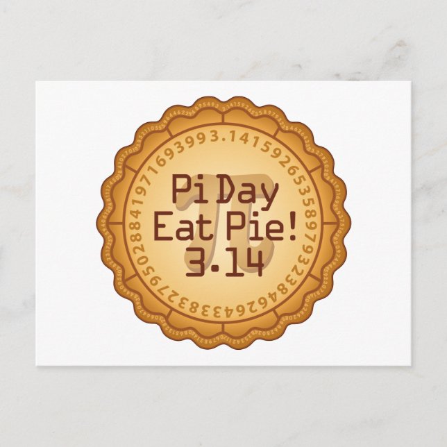 Invitation Vos Amis, Pi Day Party Carte postale (Devant)