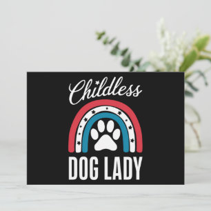 Invitation Vote électoral de la dame sans enfants avec chien 