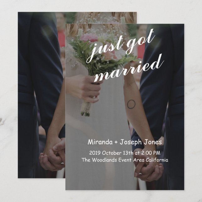 Invitation votre Arrière - plan photo (Devant / Derrière)