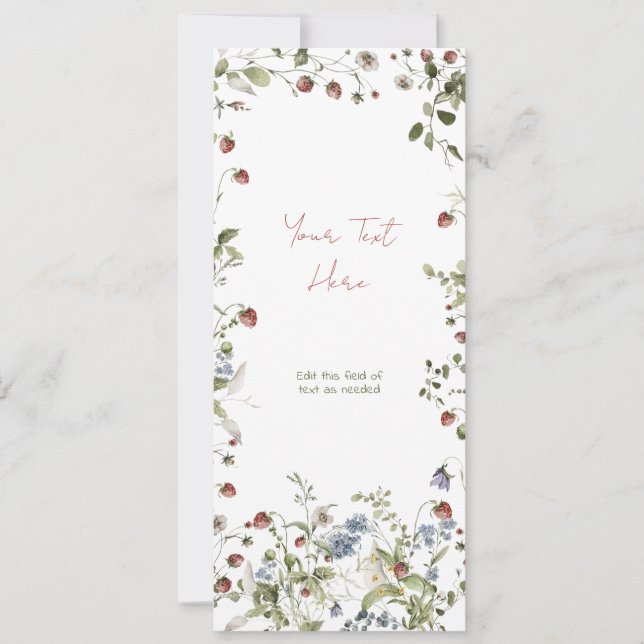 Invitation Votre Baby shower d'aquarelle Fleur sauvage de tex (Devant)