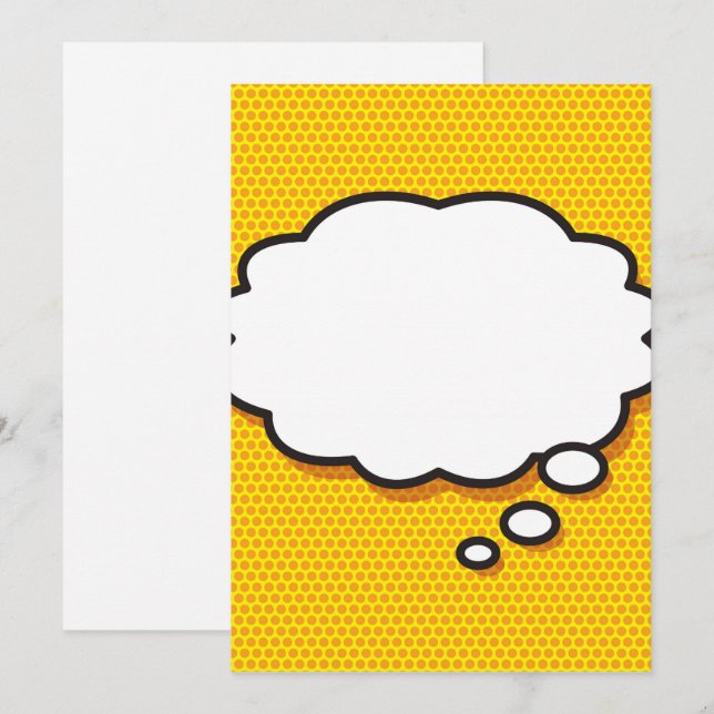 Invitation Votre bulle de pensée de message Amusement Bande d (Devant / Derrière)