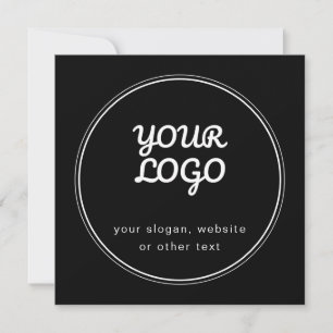 Invitation Votre logo élégant modifiable noir et blanc