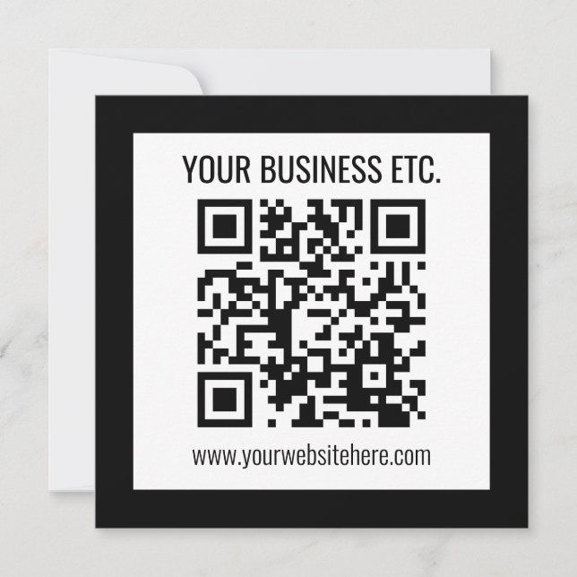Invitation Votre nom d'entreprise et votre code QR modifié (Devant)