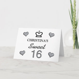 Invitation Votre Nom Sweet sixteen En Diamants