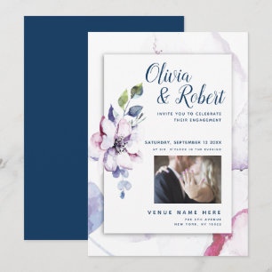 Invitation Votre photo Aquarelle Apple Blossements