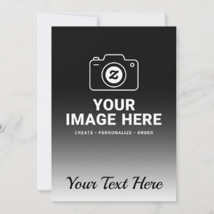 Invitation Votre propre photo avec message personnalisé