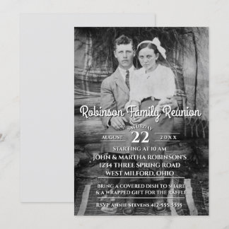 Invitation Votre réunion de famille de photos Vintage