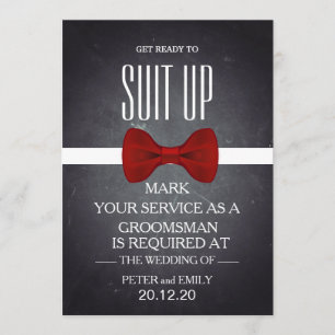 Invitation Votre service comme Groomsman