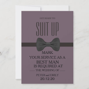 Invitation Votre service comme meilleur homme