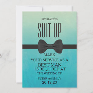 Invitation Votre service comme meilleur homme