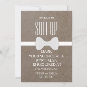 Invitation Votre service comme meilleur homme