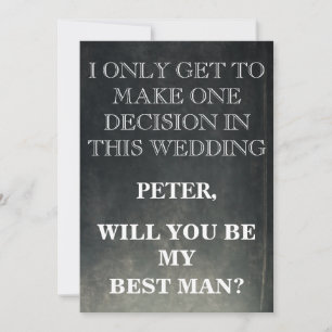 Invitation Votre service en tant que demande Best Man