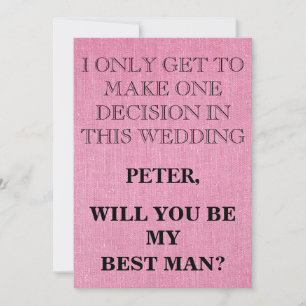 Invitation Votre service en tant que demande Best Man