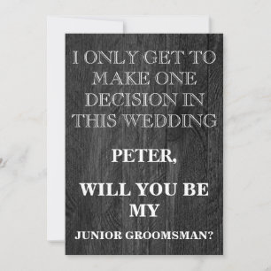 Invitation Votre service en tant que demande de Groomsman
