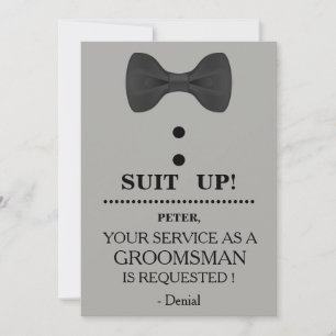 Invitation Votre service en tant que demande de Groomsman