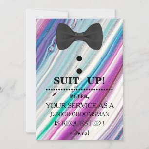 Invitation Votre service en tant que demande de Groomsman