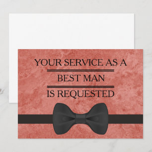 Invitation Votre service en tant que demande Groomsman Best M