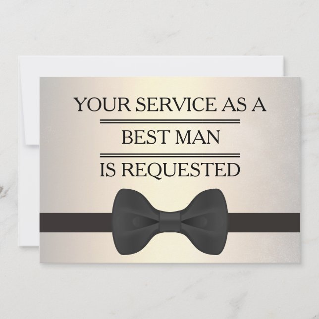Invitation Votre service en tant que demande Groomsman Best M (Devant)