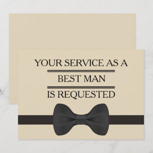 Invitation Votre service en tant que demande Groomsman Best M
